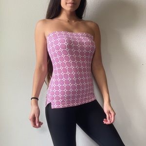 Pink bandeau strapless